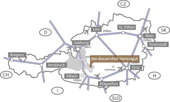 Anreisekarte nach Göriach